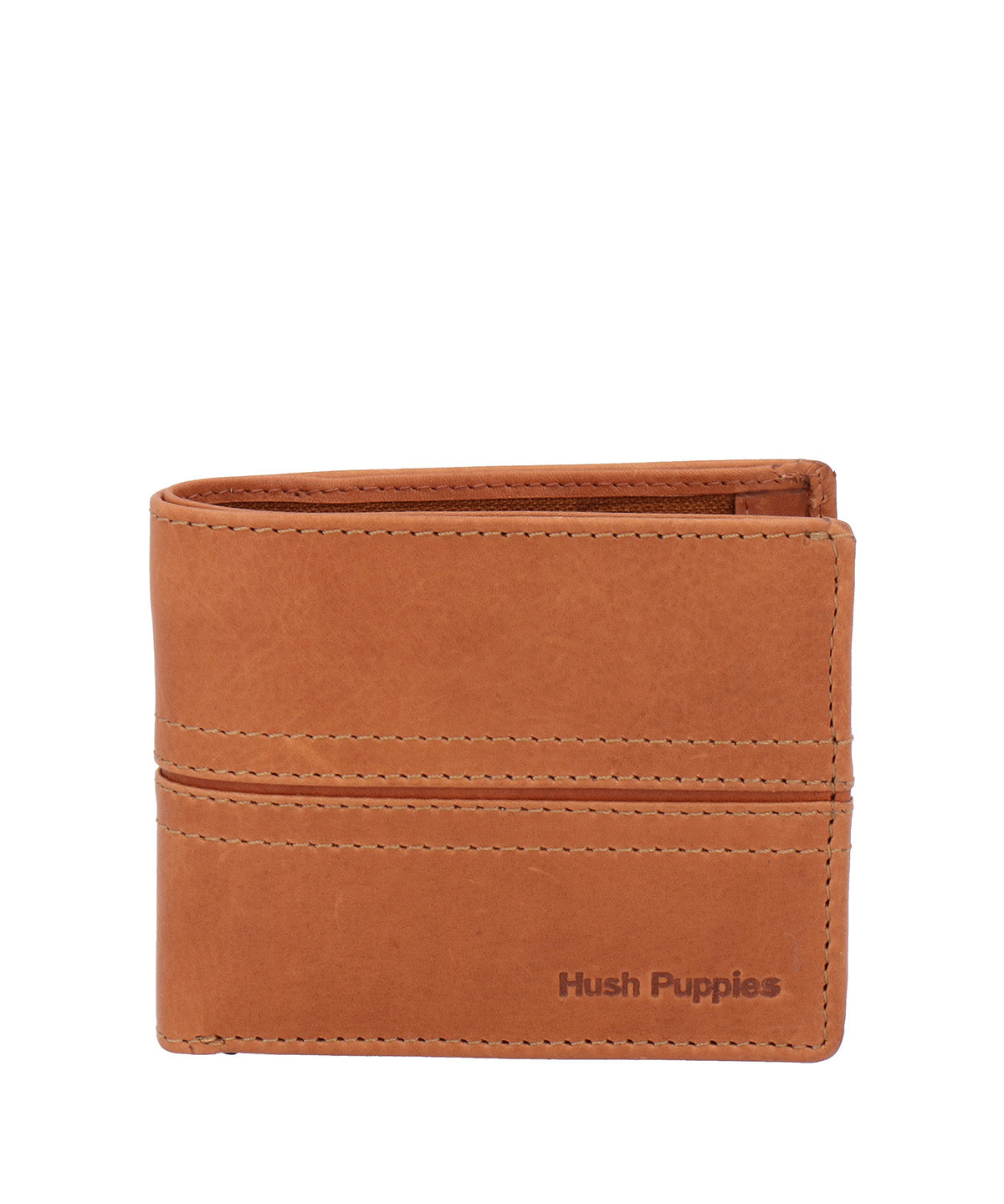 Billetera en Cuero Stitch Coin Caramel para Hombre Hush Puppies 1