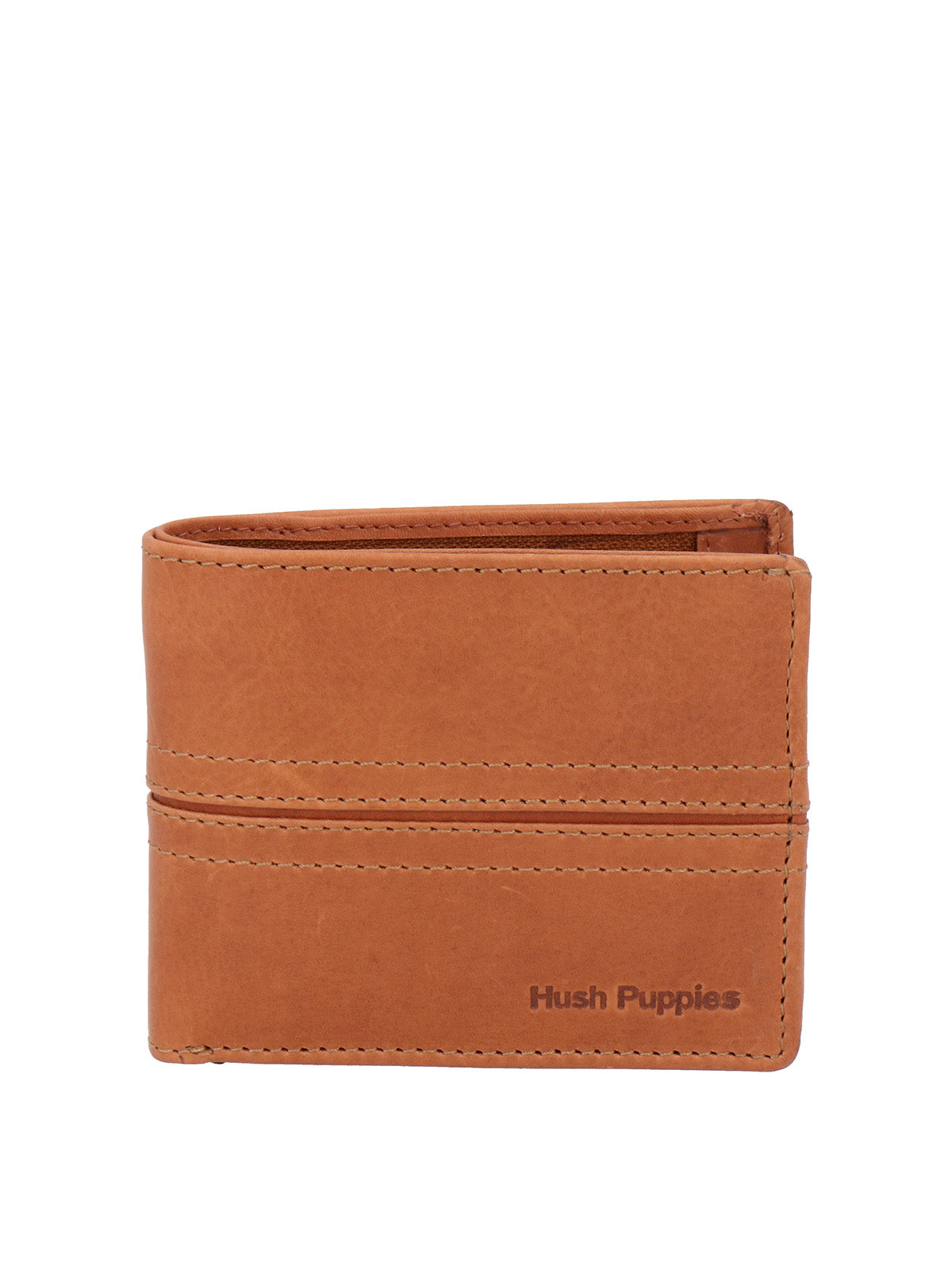 Billetera en Cuero Stitch Coin Caramel para Hombre Hush Puppies 1