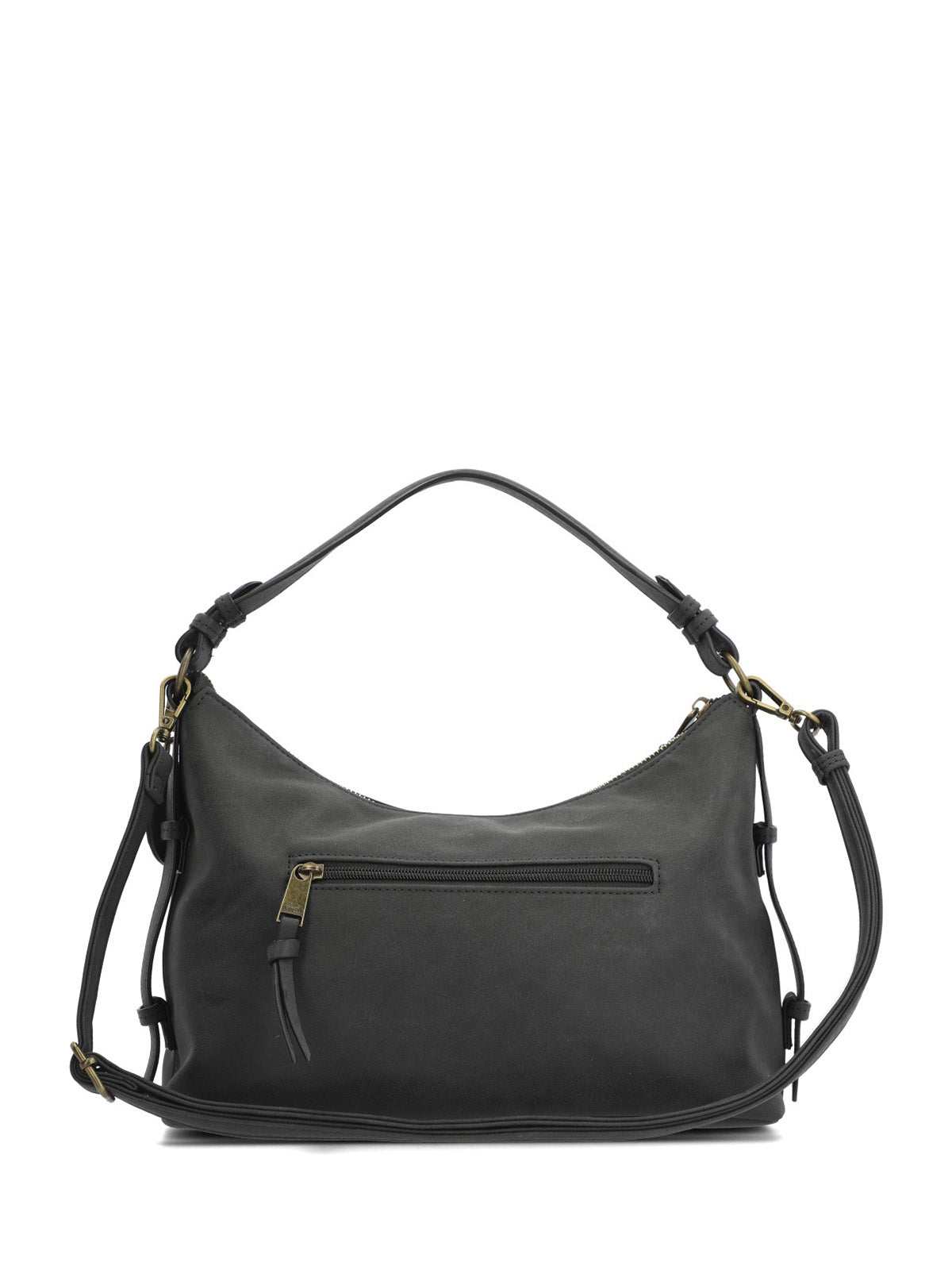 Cartera Dover Hobo Ecocuero Negra para Mujer Hush Puppies