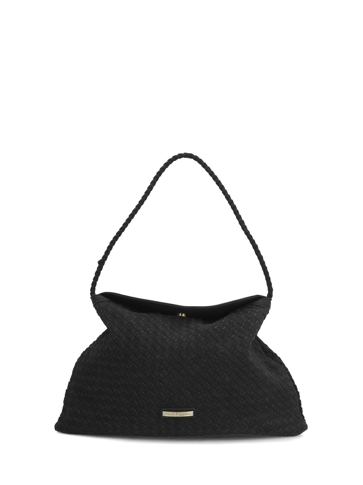 Cartera Brigg Hobo Ecocuero Negra para Mujer Hush Puppies