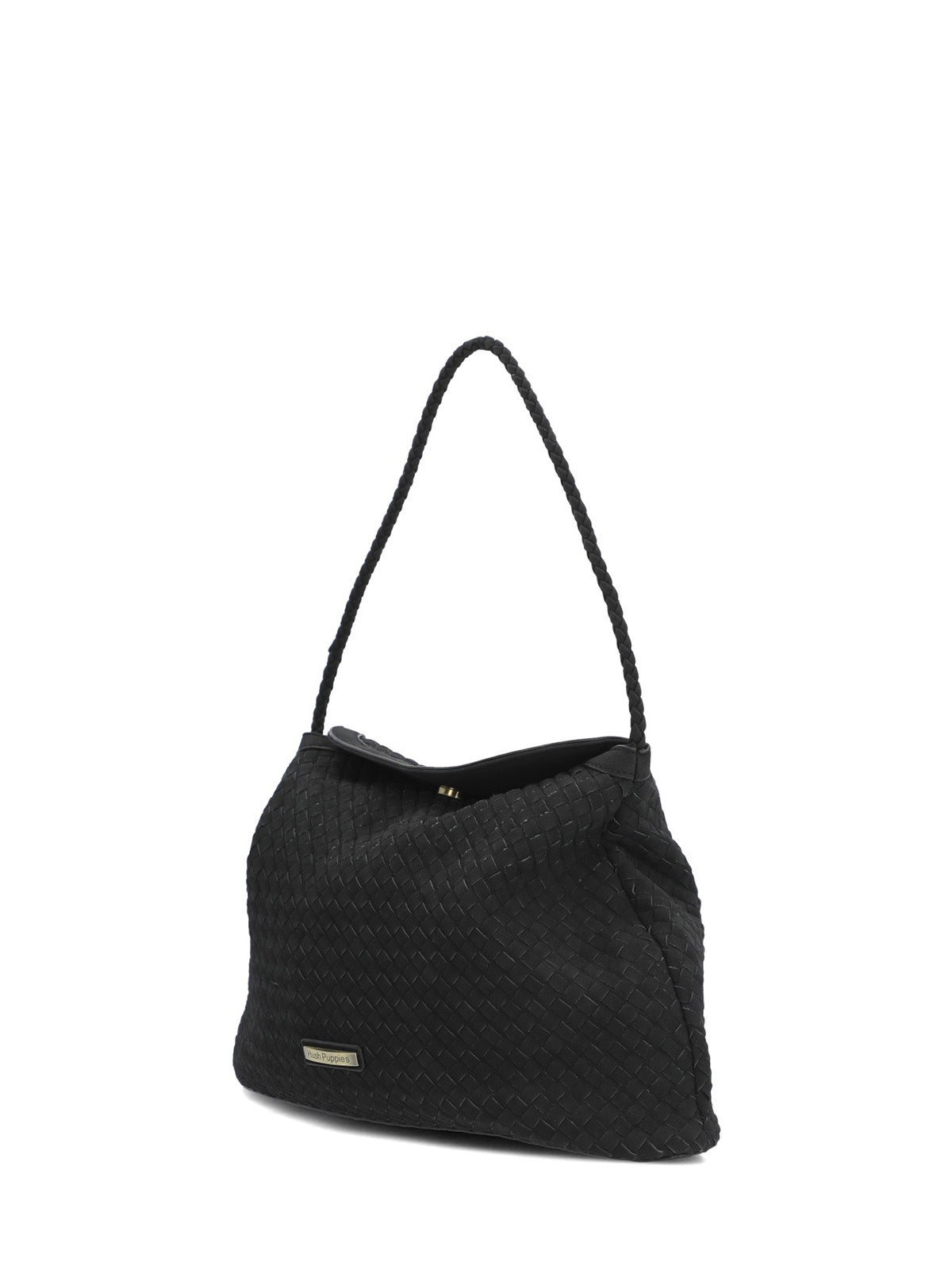 Cartera Brigg Hobo Ecocuero Negra para Mujer Hush Puppies