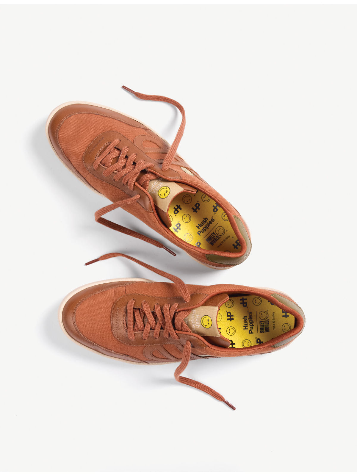 Zapatilla Cuero para Hombre Smiley Seventy8 Charlie Cognac Hush Puppies 7