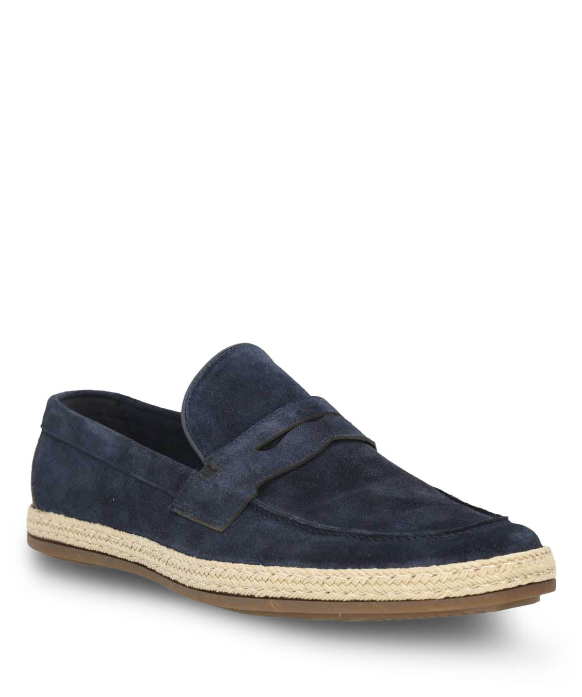 Zapato Casual Mocasin Cuero Hombre Montella Azul Oscuro Hush Puppies 1