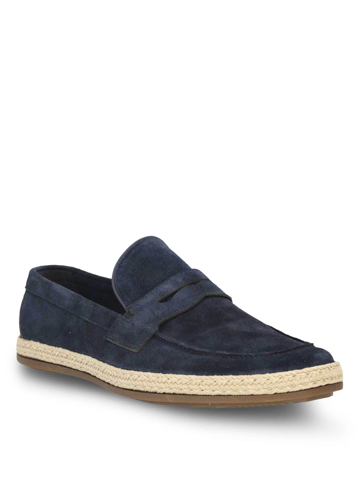 Zapato Casual Mocasin Cuero Hombre Montella Azul Oscuro Hush Puppies 1