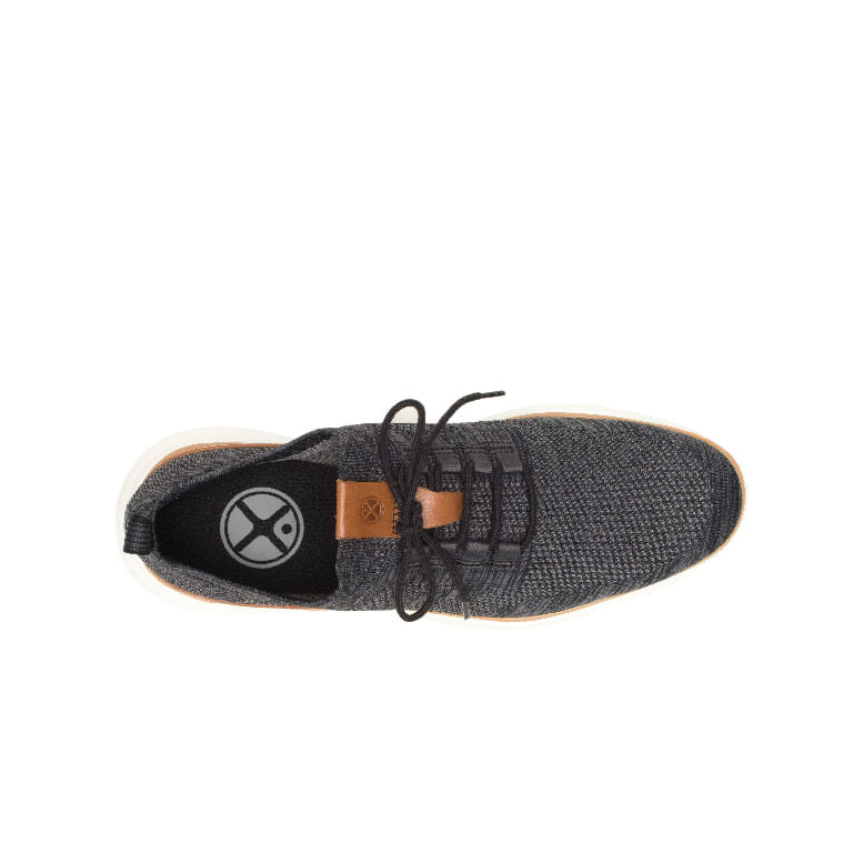 Zapato Casual Advance Knit Laceup -Black 3