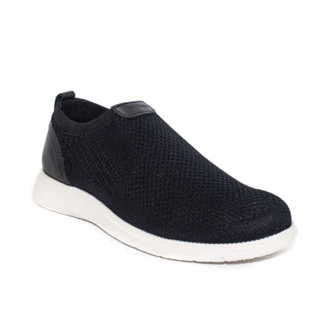 Zapato Casual Munnar Knit Slip On Black 2