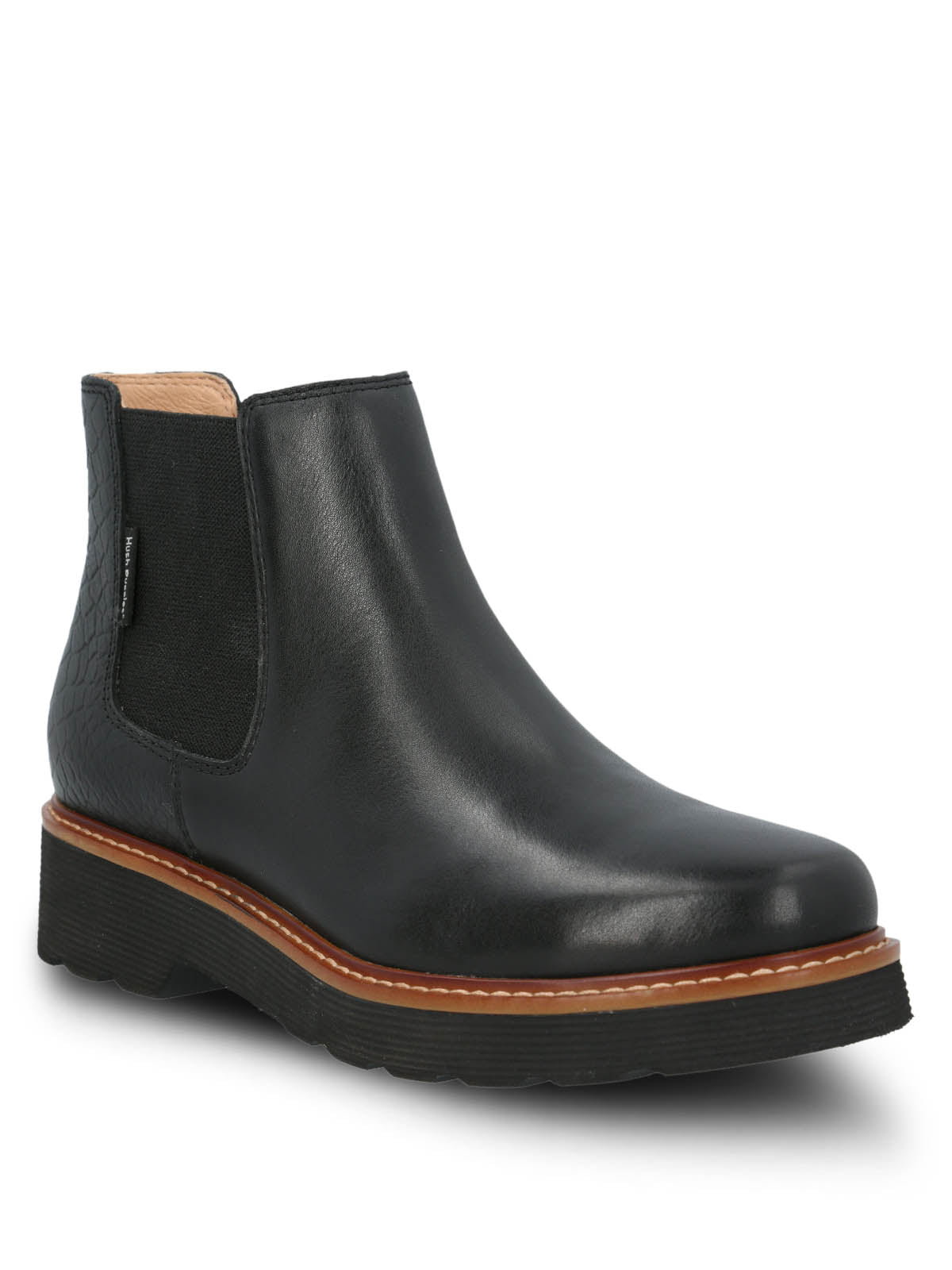 Botín Cuero Bonnie Negro para Mujer Hush Puppies 1