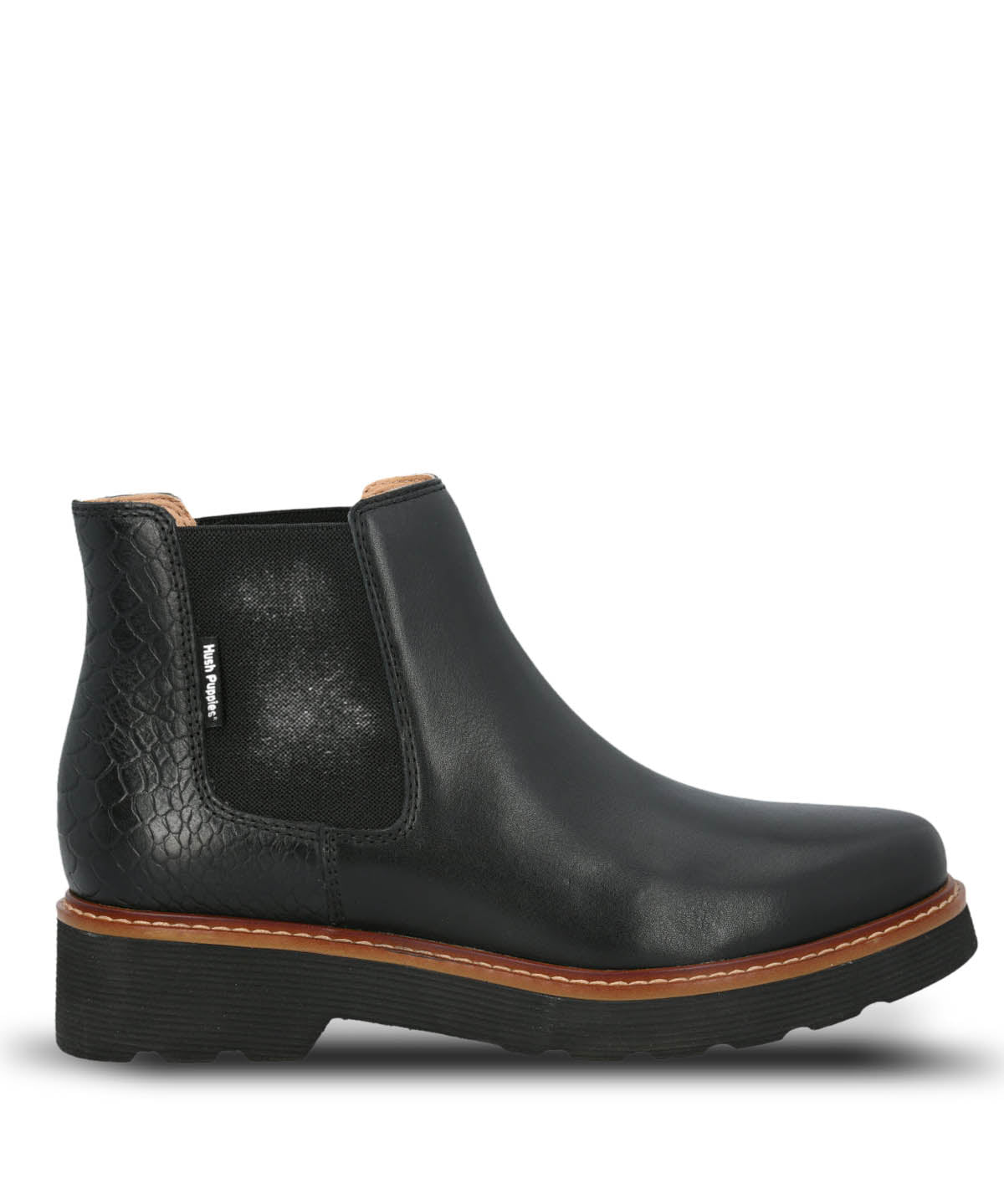 Botín Cuero Bonnie Negro para Mujer Hush Puppies 2