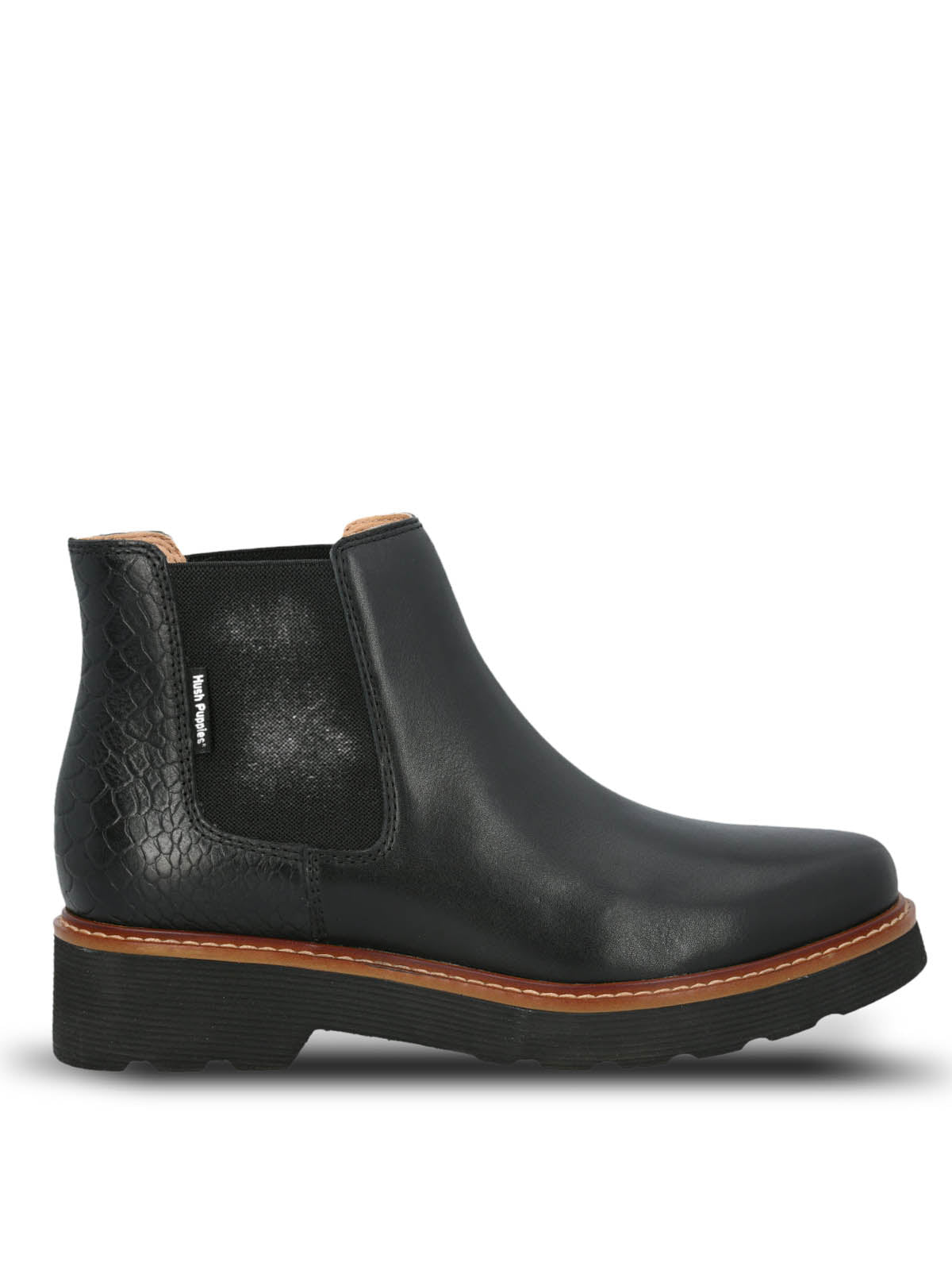 Botín Cuero Bonnie Negro para Mujer Hush Puppies 2