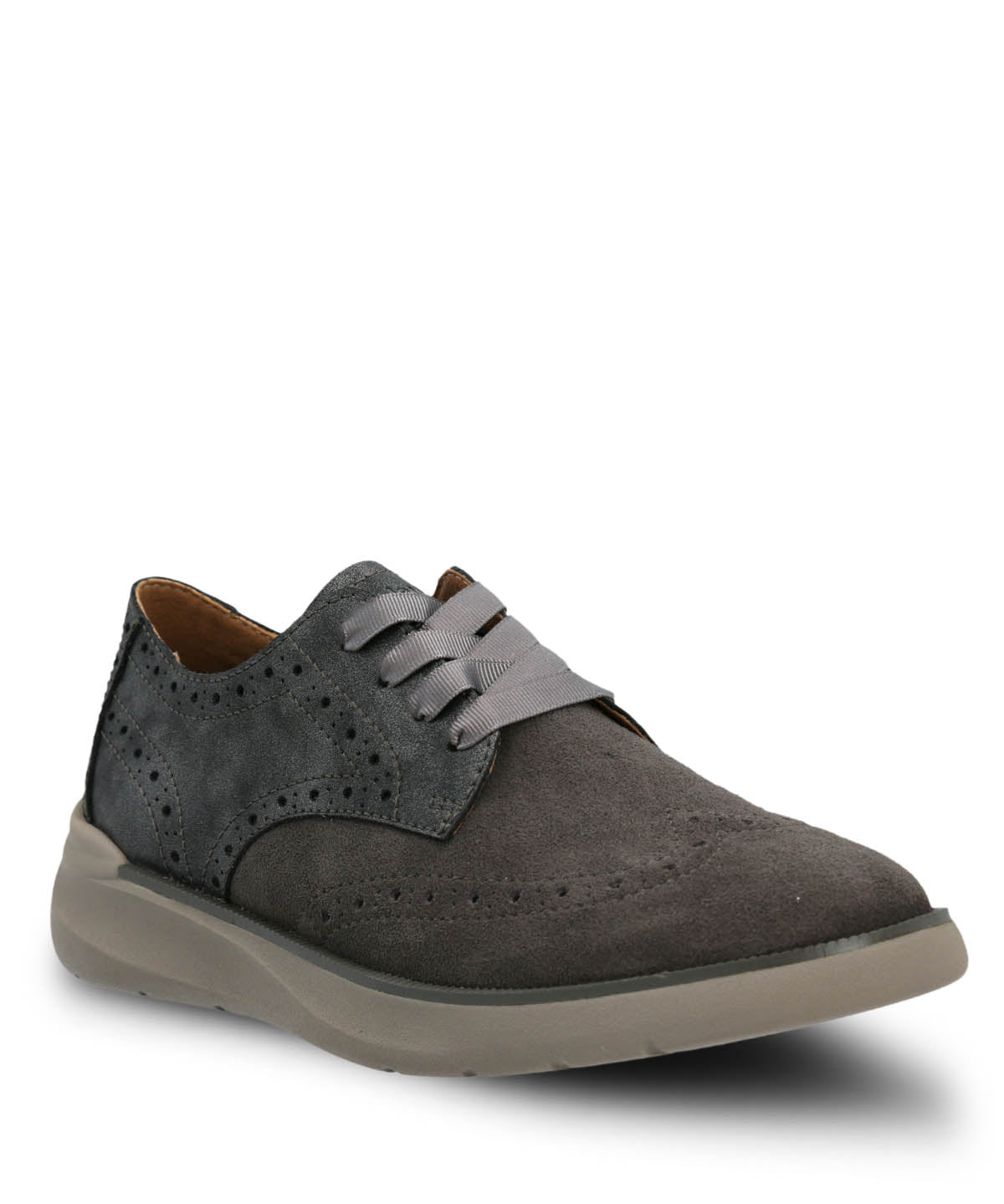 Zapatilla Cuero Mujer Bells Gris Hush Puppies 1