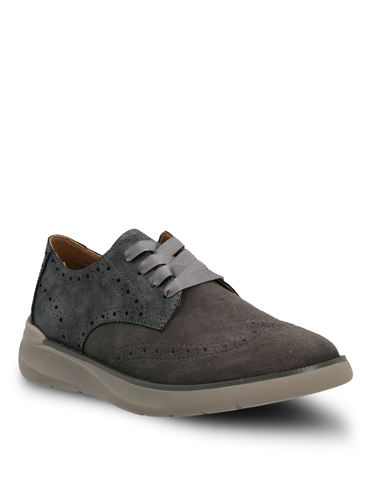 Zapatilla Cuero Mujer Bells Gris Hush Puppies 1