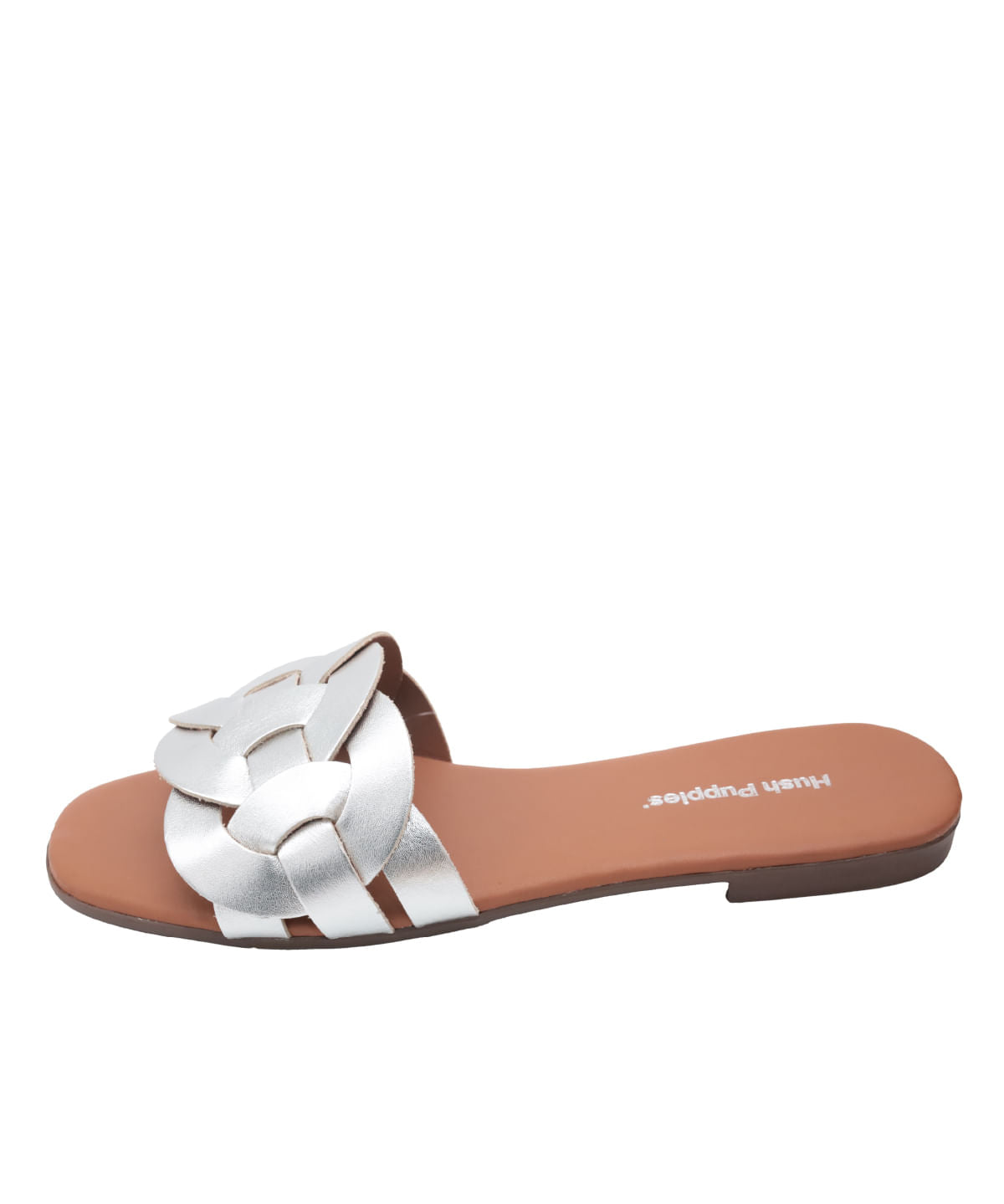 Sandalia Cuero Habana Plata para Mujer Hush Puppies 1