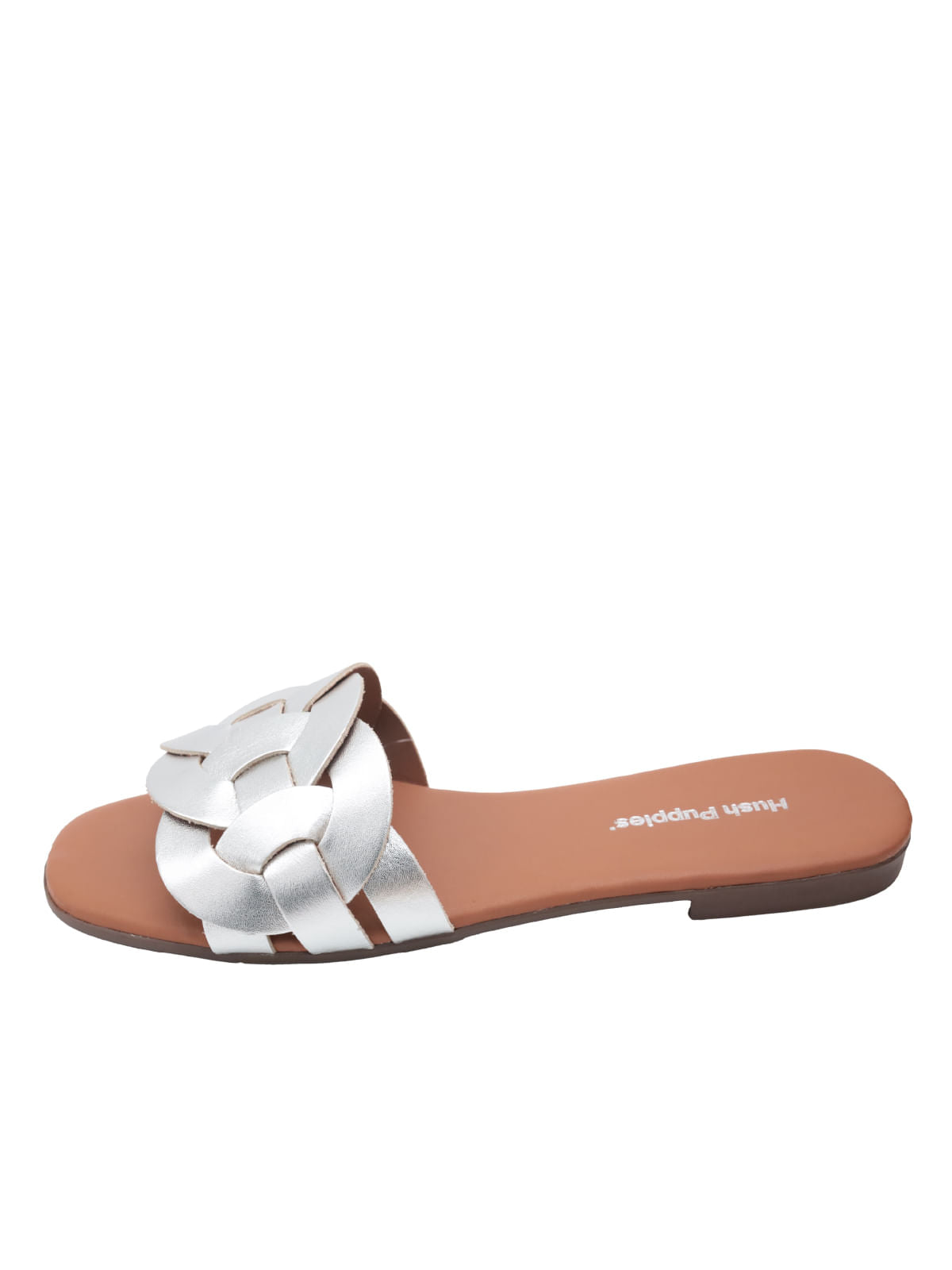 Sandalia Cuero Habana Plata para Mujer Hush Puppies 1