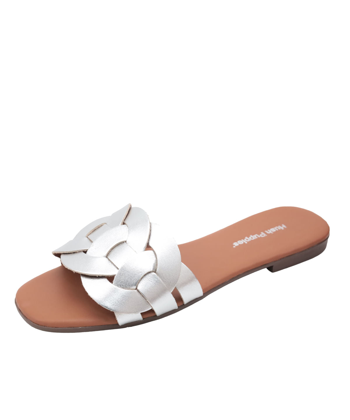 Sandalia Cuero Habana Plata para Mujer Hush Puppies 2