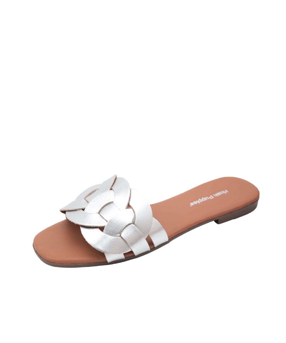Sandalia Cuero Habana Dorada para Mujer Hush Puppies 2
