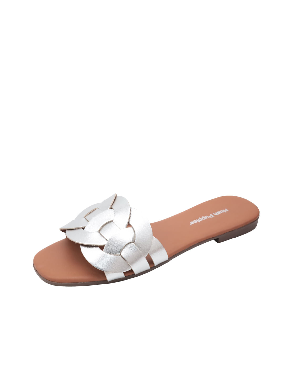Sandalia Cuero Habana Dorada para Mujer Hush Puppies 2