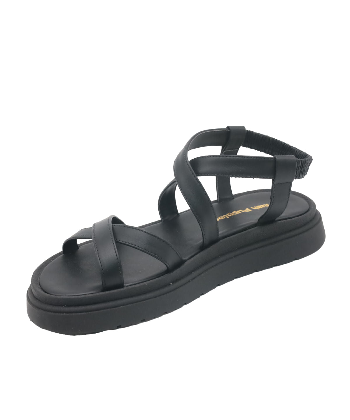 Sandalia Cuero Victoria Negra para Mujer Hush Puppies 3