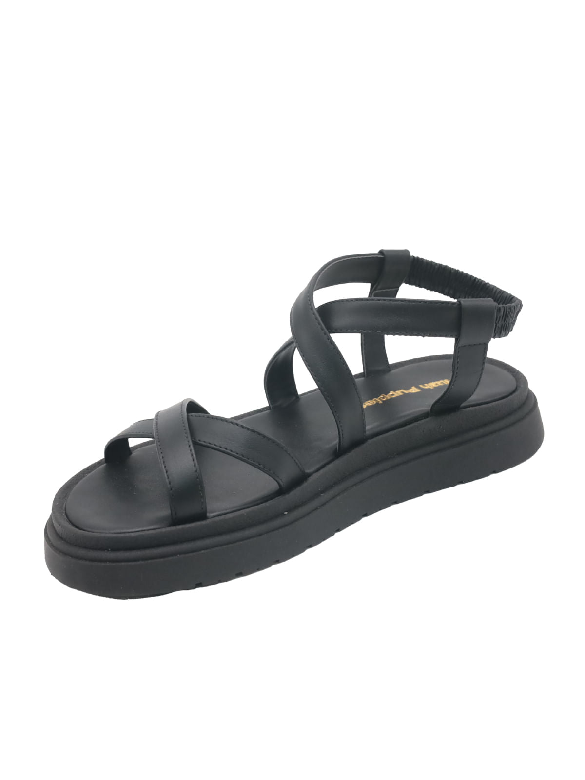 Sandalia Cuero Victoria Negra para Mujer Hush Puppies 3