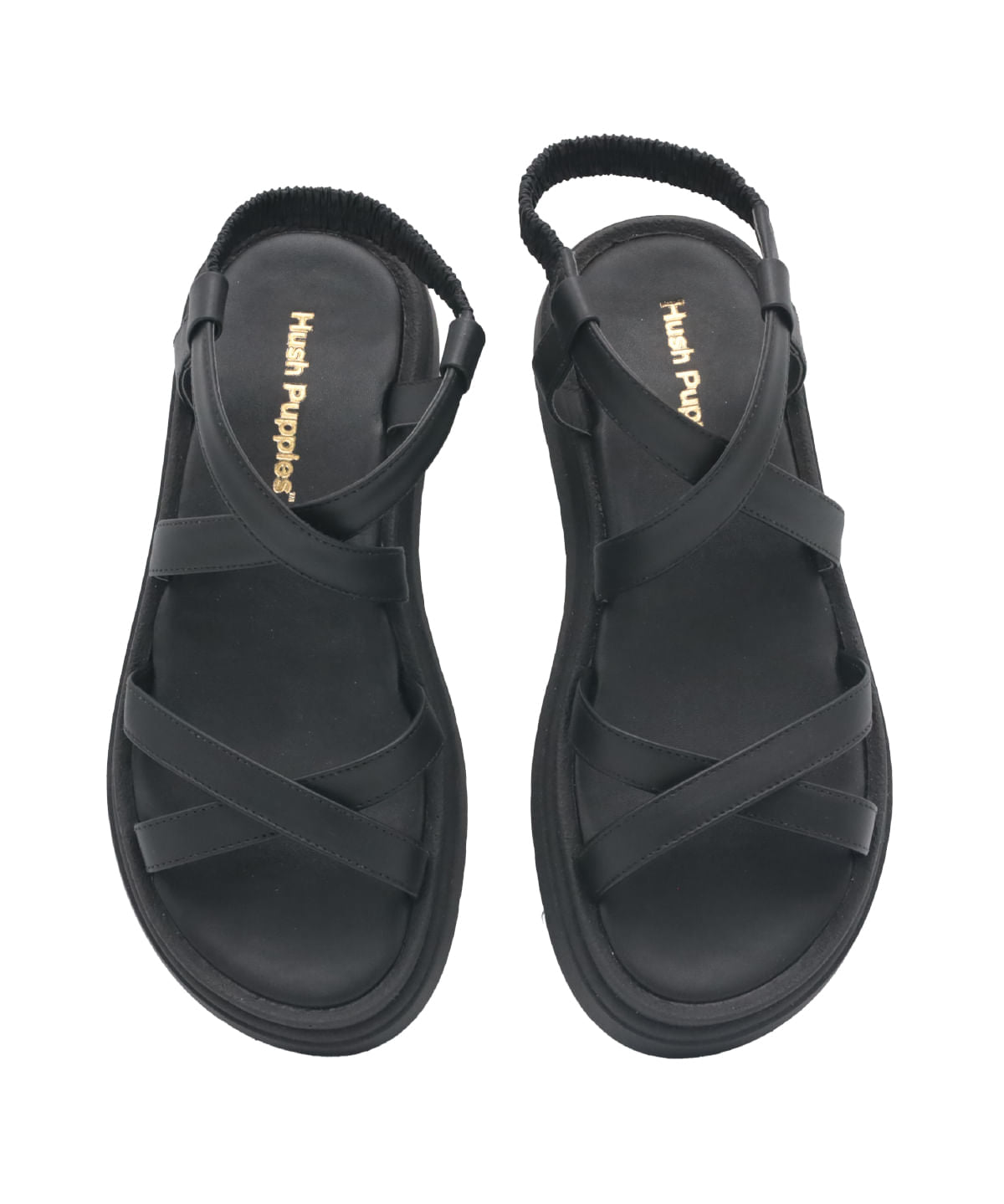 Sandalia Cuero Victoria Negra para Mujer Hush Puppies 6