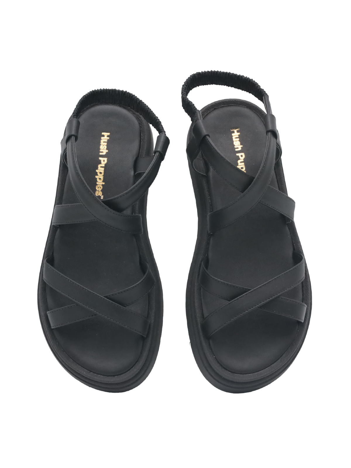 Sandalia Cuero Victoria Negra para Mujer Hush Puppies 6