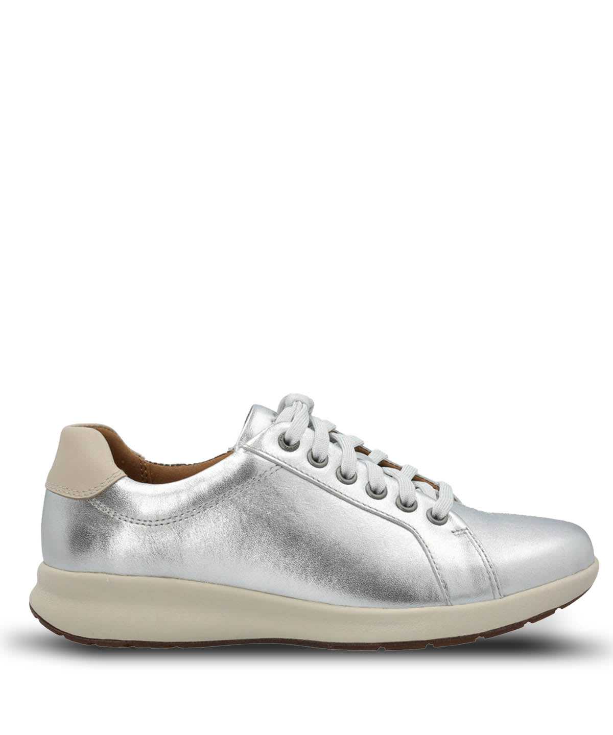 Zapatilla Cuero Mujer Spinal Laceup Metalizada Hush Puppies 2
