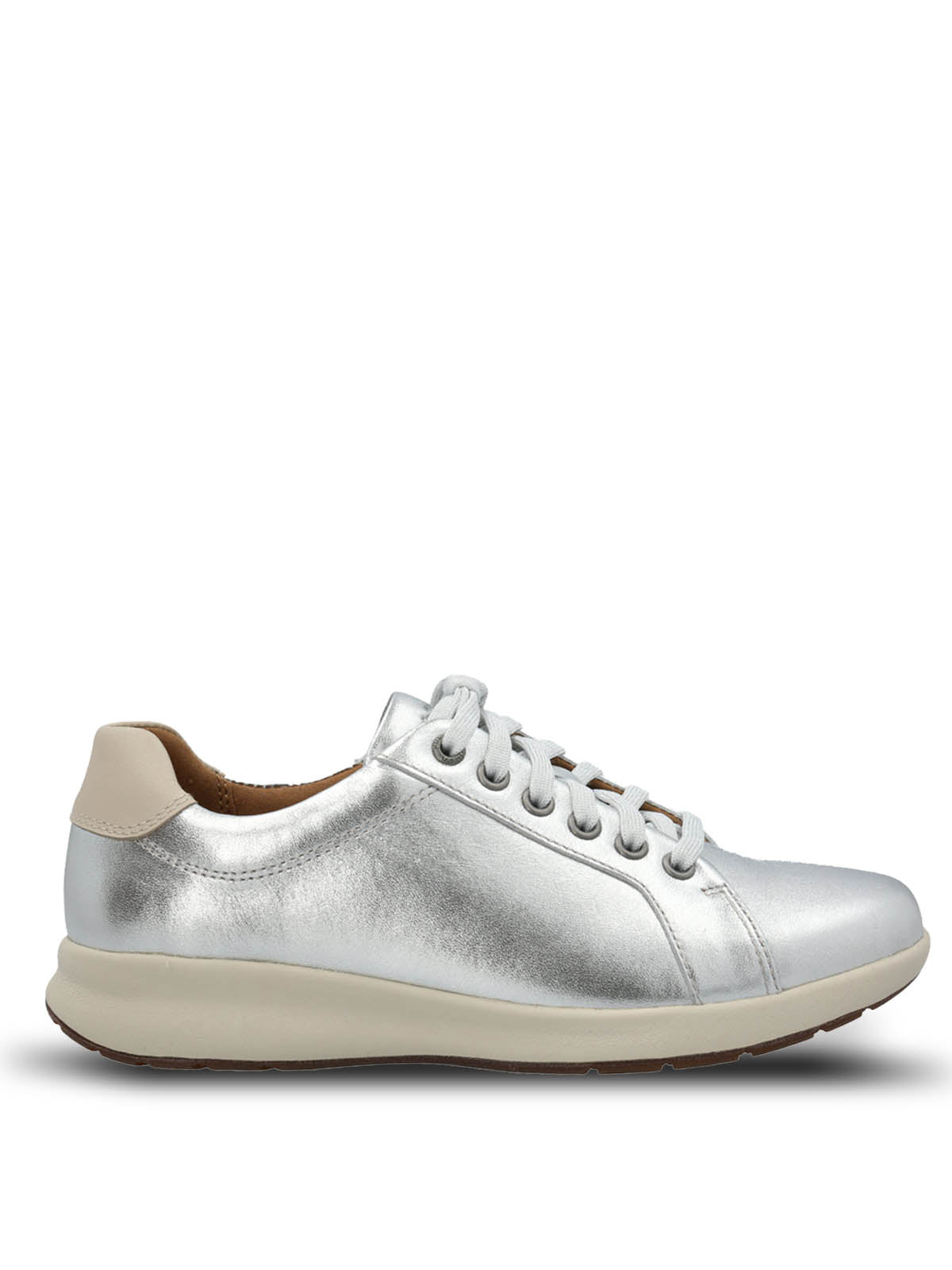 Zapatilla Cuero Mujer Spinal Laceup Metalizada Hush Puppies 2