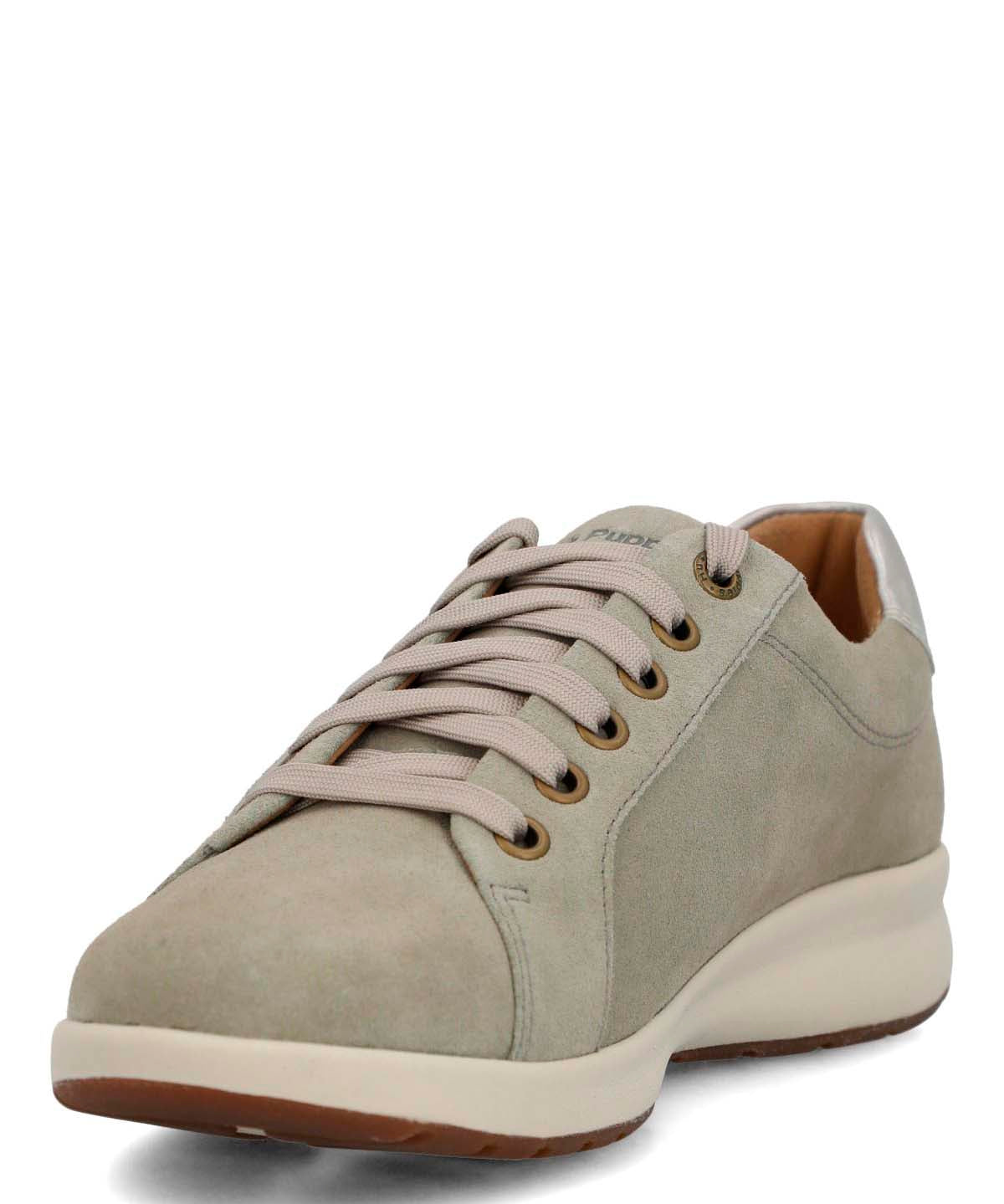 Zapatilla Cuero Mujer Spinal Laceup Gris 4