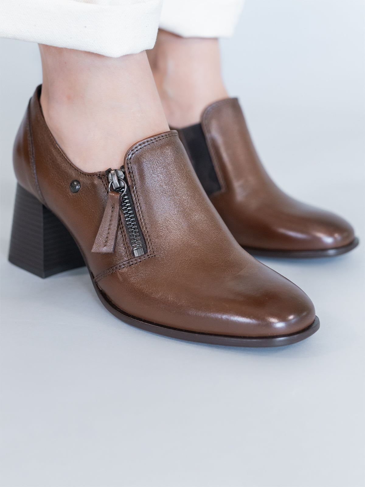 Zapato Vestir Pomell Para Mujer Café 2