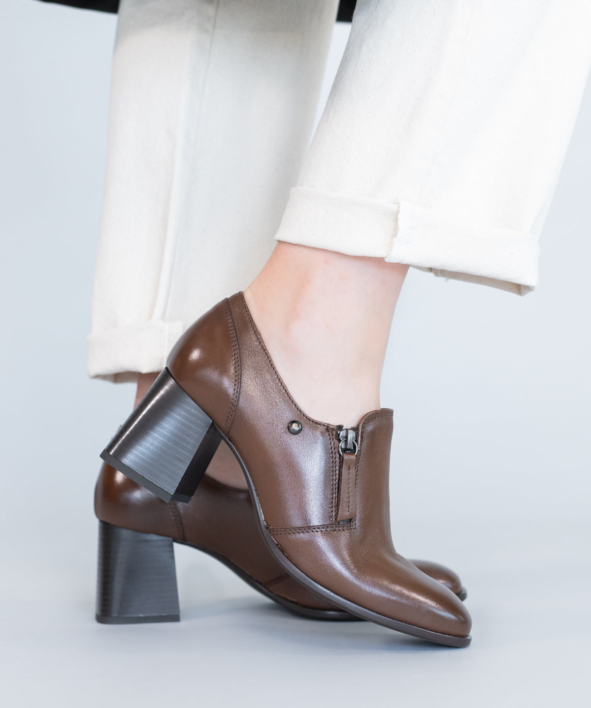 Zapato Vestir Pomell Para Mujer Café 3
