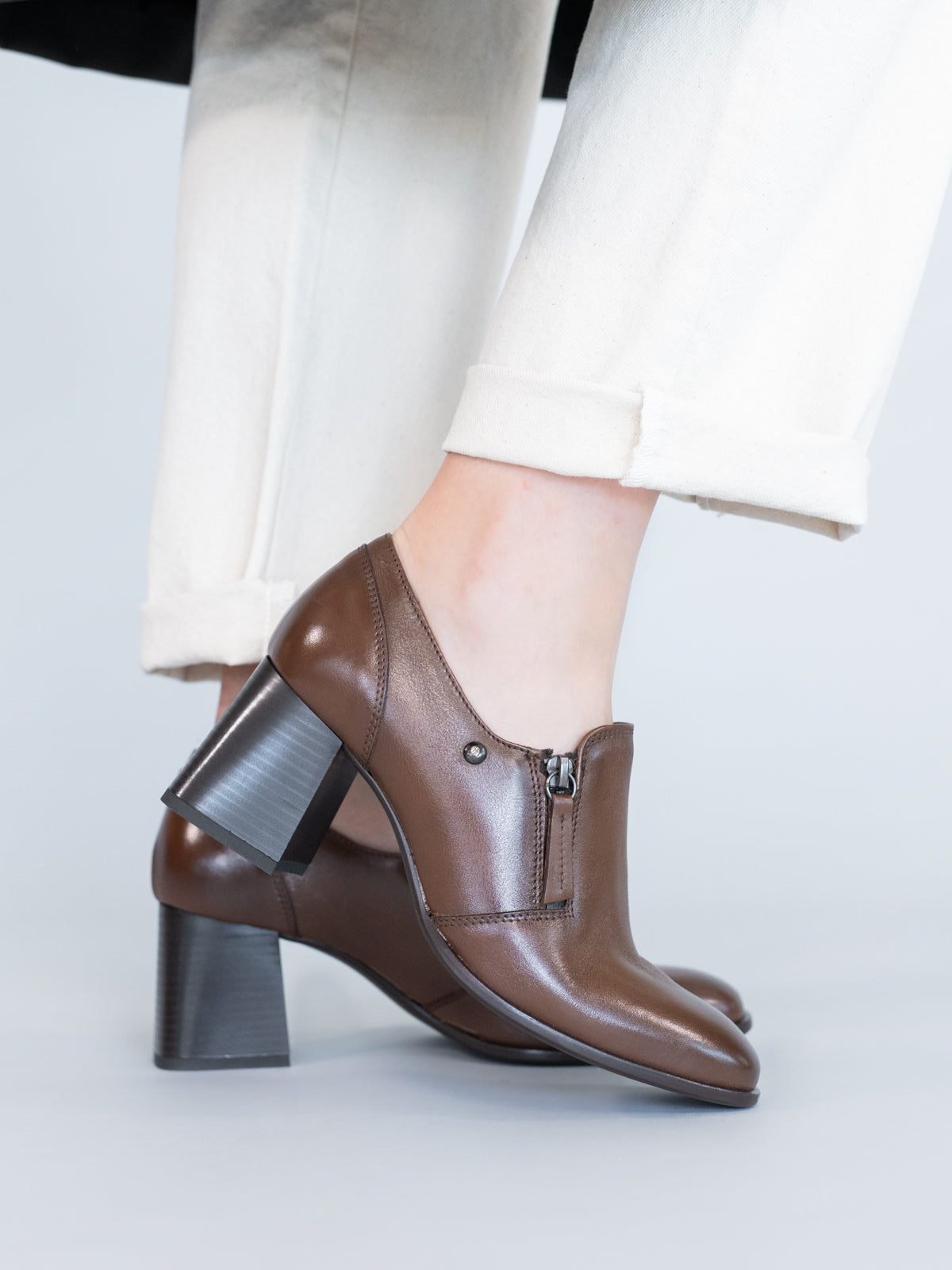 Zapato Vestir Pomell Para Mujer Café 3