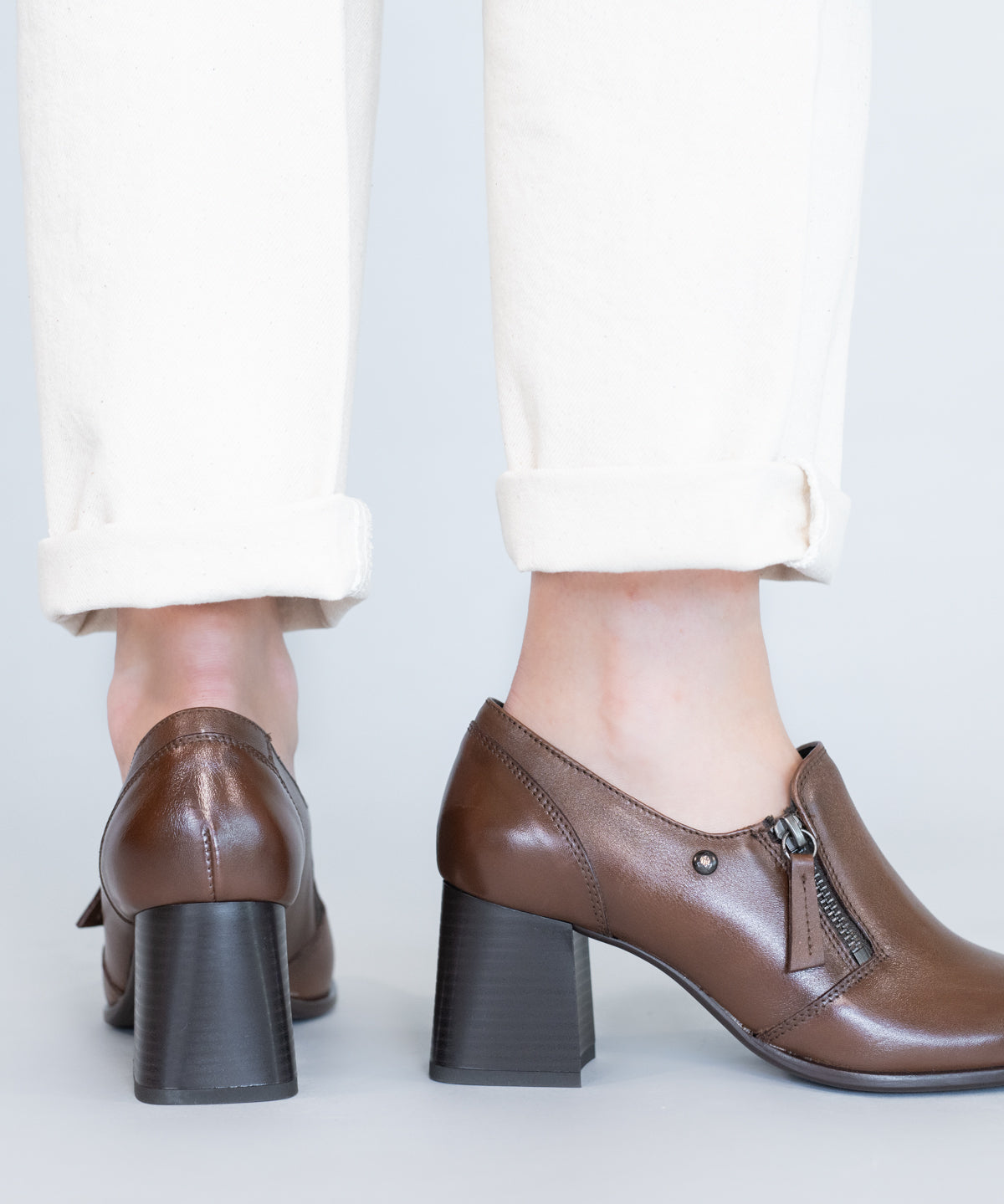 Zapato Vestir Pomell Para Mujer Café 4