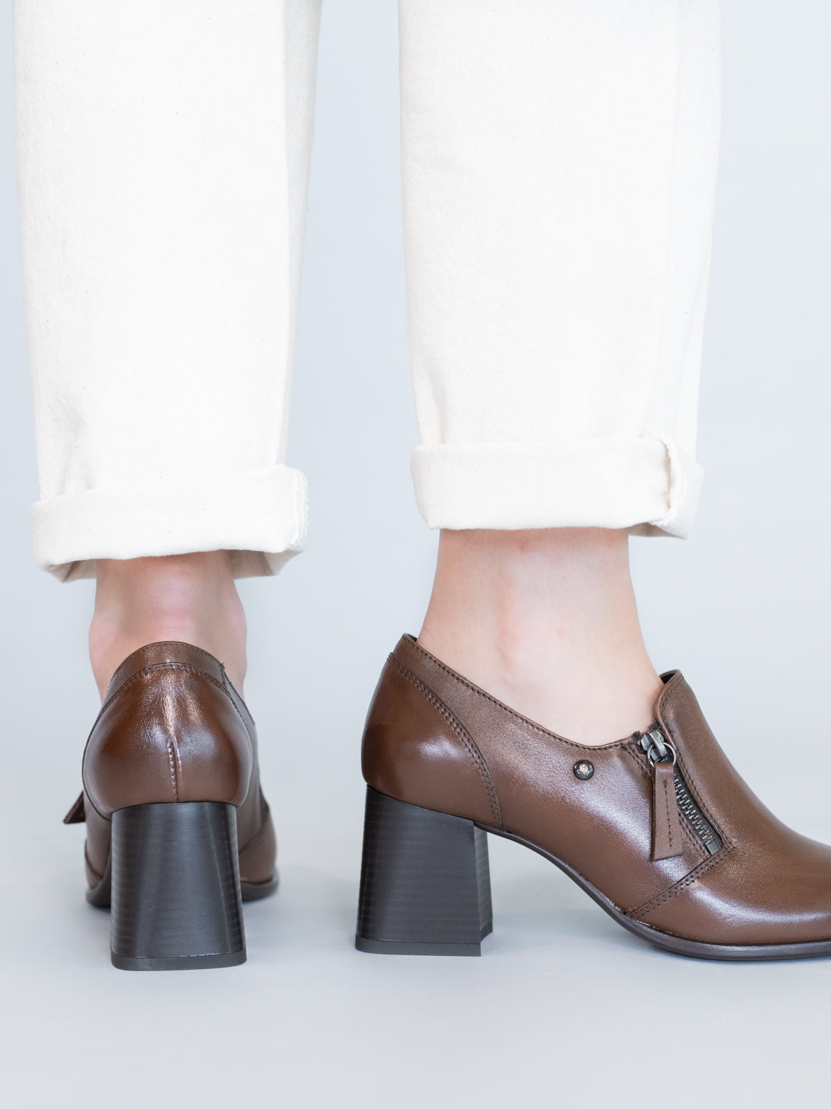 Zapato Vestir Pomell Para Mujer Café 4