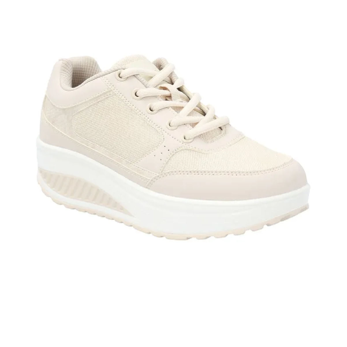 Zapatilla Coral Para Mujer Beige 2