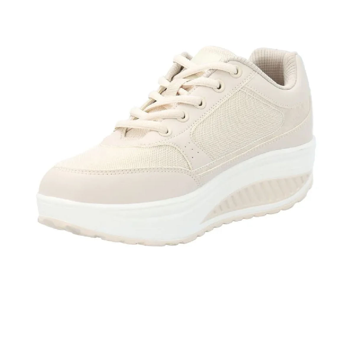Zapatilla Coral Para Mujer Beige 4